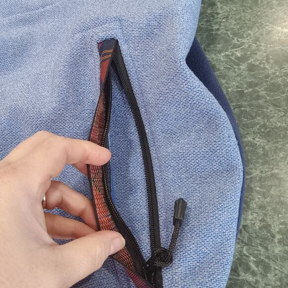 Mens XXL Western Aztec Trim Southwestern Blue Vest Fleece Full Zip Pockets Cozy - Picture 13 of 13